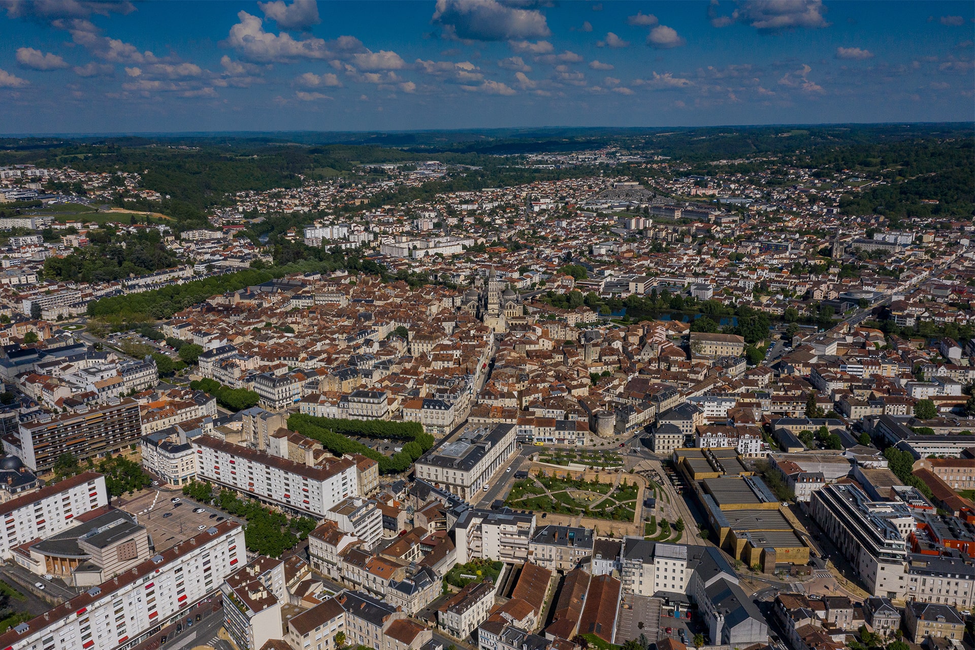 Vue sur Périgueux et son agglomération