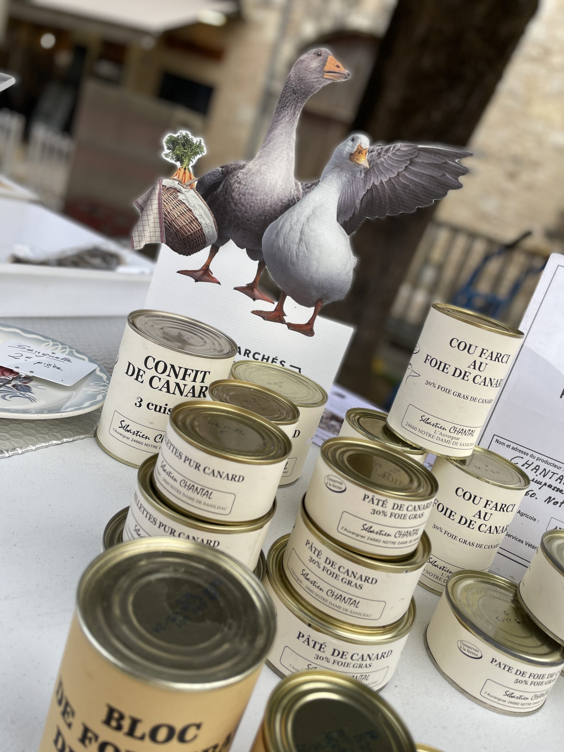 Conserves vendues au marché au gras e P2rigueux