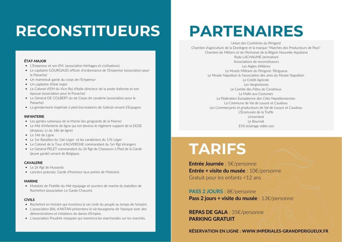 Liste des partenaires et tarifs d'entrée