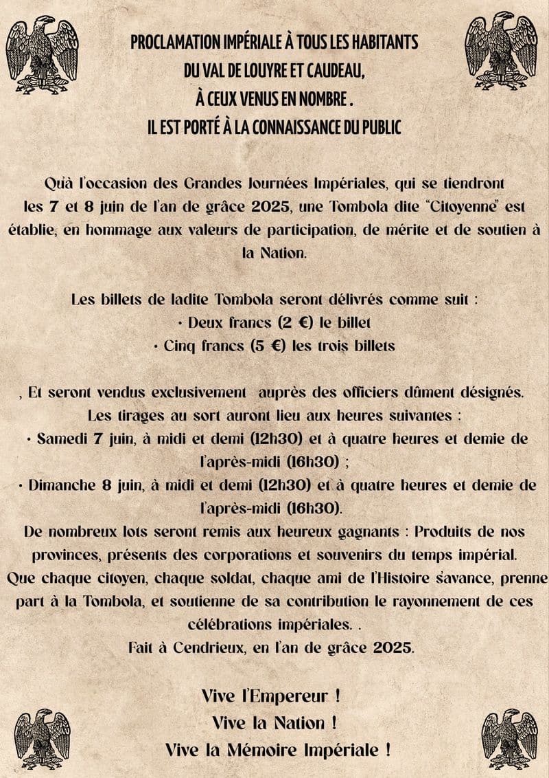 Proclamation de la tombola citoyenne