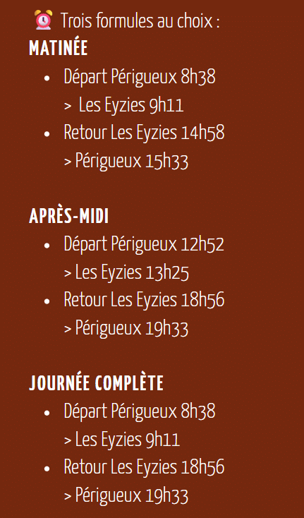 Horaires Echappées Ferroviaires